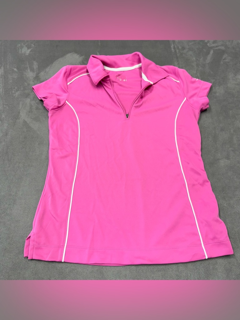 Slazenger Women’s Active Half-Zip Polo Top blouse pink workout tennis golf XS